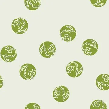 Arctic ocean map glyph seamless pattern Stock Illustration