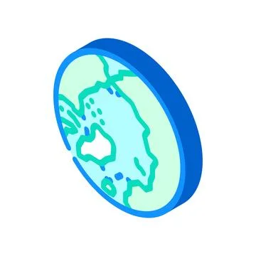 Arctic ocean map isometric icon vector illustration Stock Illustration
