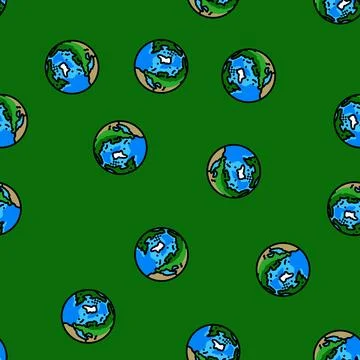 Arctic ocean map vector seamless pattern Illustrazione stock