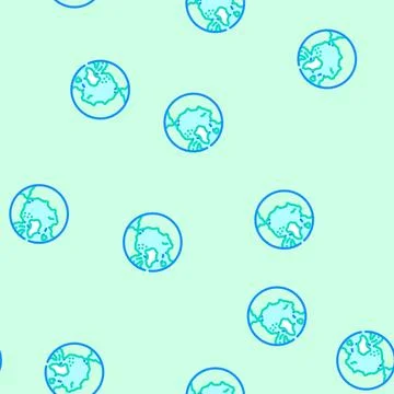 Arctic ocean map vector seamless pattern Stock Illustration