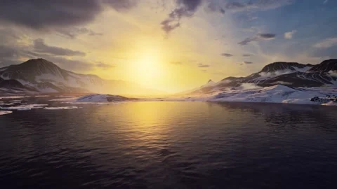 Arctic pole in 3d animation Stock Footage 156832530