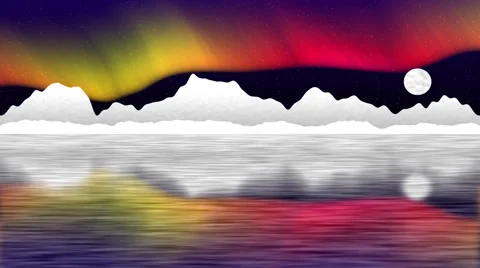 Arctic pole generated seamless loop video Stock Footage 43361662