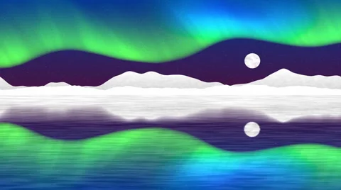 Arctic pole generated seamless loop video Stock Footage 67100626