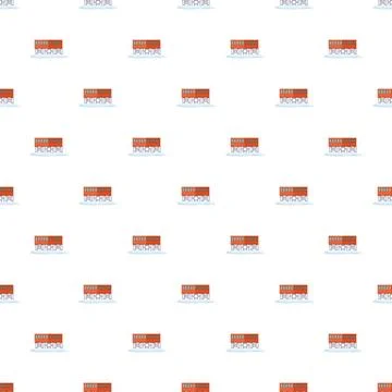 Arctic research station building repeating pattern Illustrazione stock