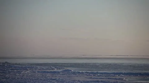 Arctic Sea Ice Sheet, Bering Sea, Nome, Alaska Stock Footage