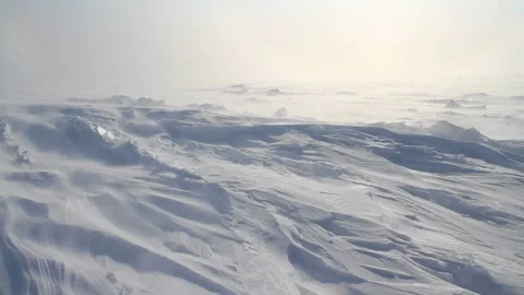 Arctic Storm. Arctic Blizzard. Blowing Wind. Snow Drift. Extreme Temperature Video stock 150679013