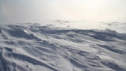 Arctic Storm, Arctic Blizzard, Snow Drift, High Wind, white storm. Polar winter Stock Footage 152183491