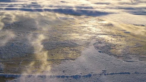 Arctic Storm, Arctic Blizzard, Snow Drift, High Wind, white storm. Polar winter Stock Footage 152183512