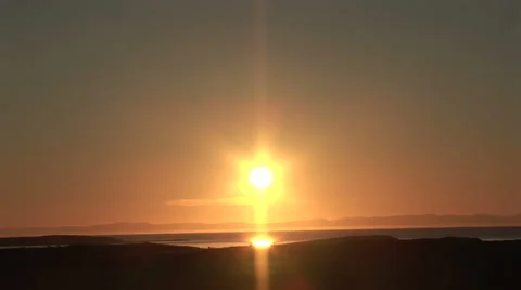 Arctic sunset Stock Footage 35934412