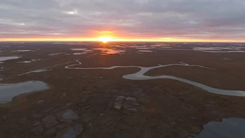 Arctic sunset Video stock 94342335