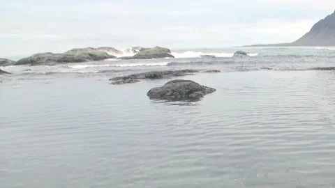 Arctic Svalbard's Serene Waters Meet Rugged Norway Coast Stock Footage 340484606