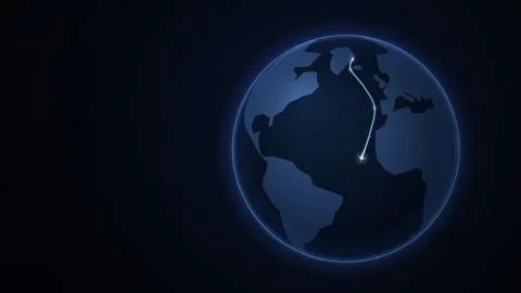 Arctic Tern Pole to Pole Migration Route Animation Stock-Footage 347011082