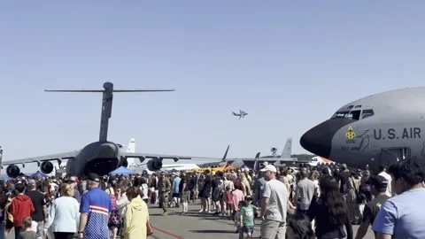 Arctic Thunder Airshow in Alaska Stock Footage 280459896
