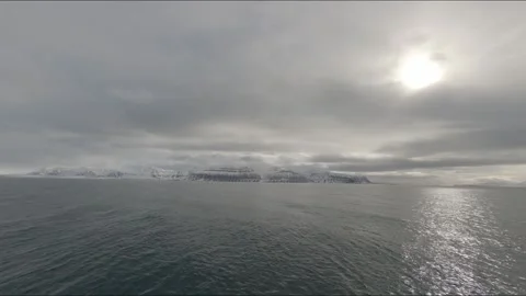 Arctic Timelapse From Moving Ship Through Svalbard Fjords Stock Footage 339277391