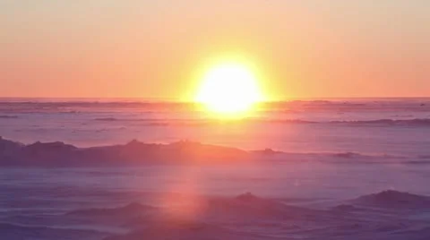 Arctic Wind Storm Sunset, Bering Sea, Nome, Alaska 動画素材 10716946