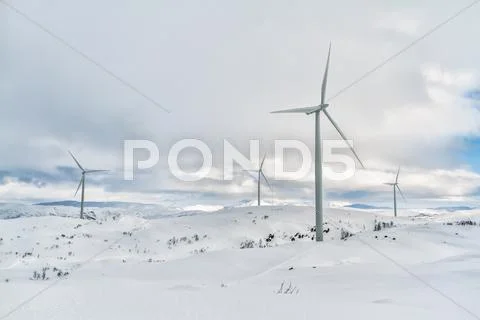 Arctic windmills Stock Photos