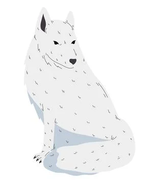 Arctic wolf design 스톡 일러스트