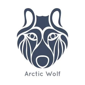 Arctic wolf logo vector Stock Illustration