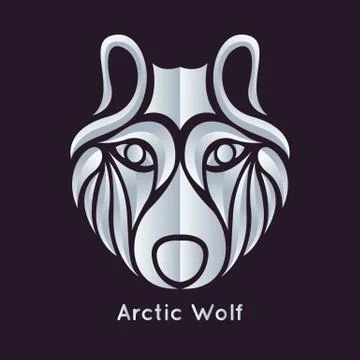 Arctic wolf logo vector Stock Illustration