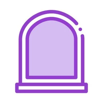 Arcuate window icon vector outline illustration Ilustración de archivo