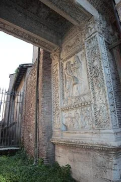 The arcus argentariorum in rome Stock Photos
