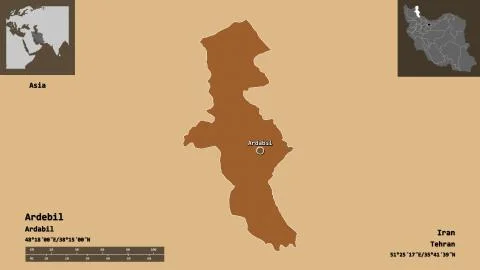 Ardebil, province of Iran. Previews. Pattern 스톡 일러스트