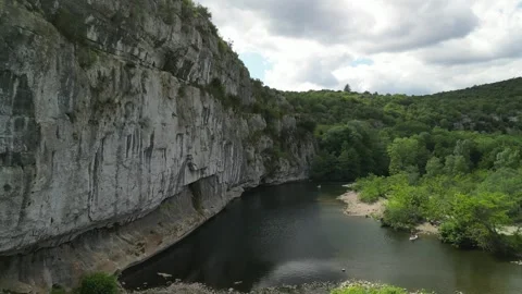 Ardèche river flyby Stock Footage 250343740