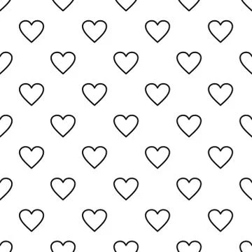 Ardent heart pattern seamless vector イラスト素材