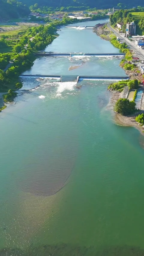 Ardeshen, Turkey. Flying upstream over the Firtina River Stock Footage 314487190