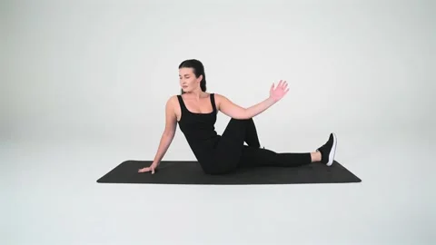 Ardha Matsyendrasana (Half Lord of the Fishes) Stock Footage 314185647