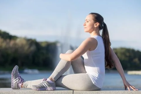 Ardha Matsyendrasana pose Stock Photos
