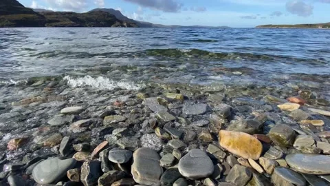 Ardmair Point Pebble Beach Video stock 169635724