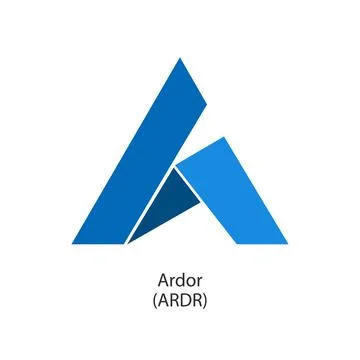 Ardor decentralized cryptocurrency vector logo Illustrazione stock