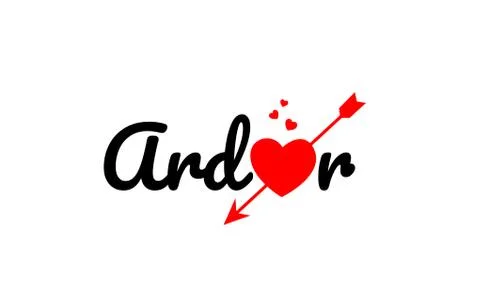 Ardor word text typography design logo icon Stock Illustration