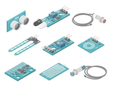 Arduino Sensor Module component isometric Isolated vector illustration Stock Illustration