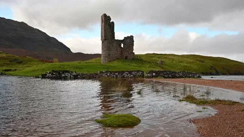 Ardvreck Castle real time Stock Footage 164328829