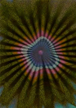Are convex rays emanating from of the crimson center and gold splashes Stockillustratie
