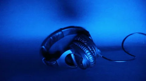 Are headphones with glaring light Video stock 51136820