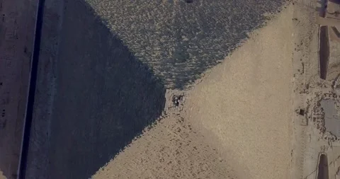 Are Vertical view of the historical egypt pyramids shot by drone. Stock Footage 143935777