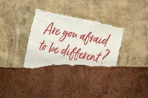 Are you afraid to be different? Foto stock
