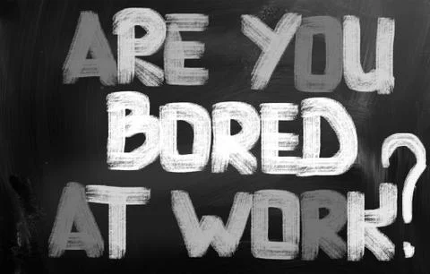 Are you bored at work concept Stock Illustration