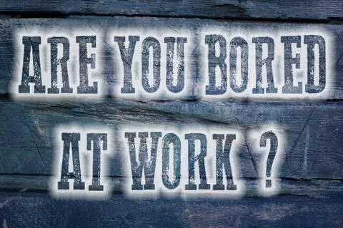 Are you bored at work concept Stock Illustration