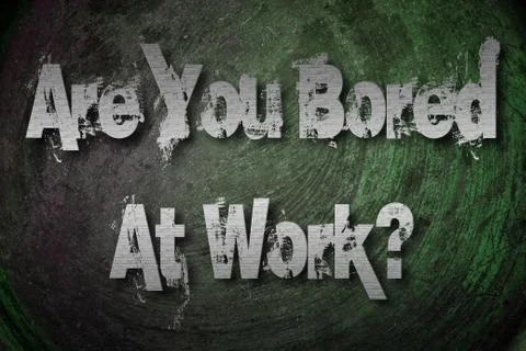 Are you bored at work concept Stock Illustration