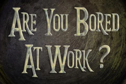 Are you bored at work concept Stock Illustration