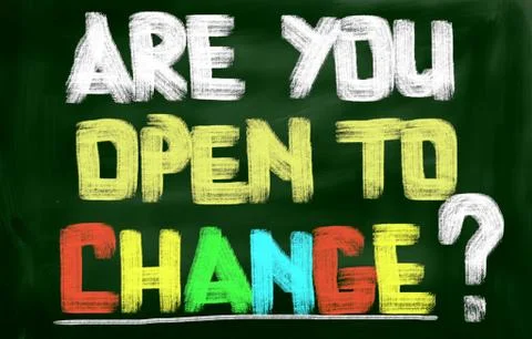 Are you open to change concept Stock Illustration