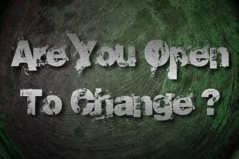 Are you open to change concept Stock Illustration