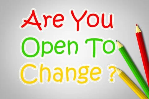 Are you open to change concept Stock Illustration