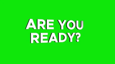 Are you ready 3d text animation with horizontally word rotating effect. str.. Stock Footage 313794357