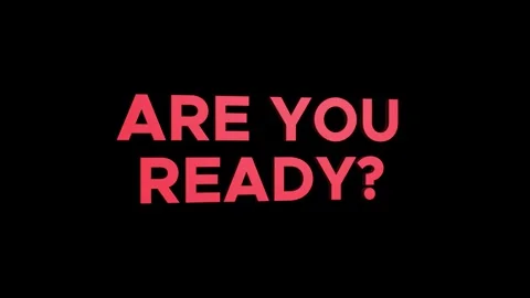 Are you ready 3d text animation with horizontally word rotating effect. str.. Stock Footage 313794361