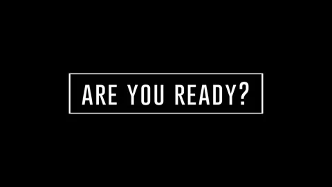 Are You Ready advertisement promo text animation video. High-quality 4K footage Stock Footage 295591801